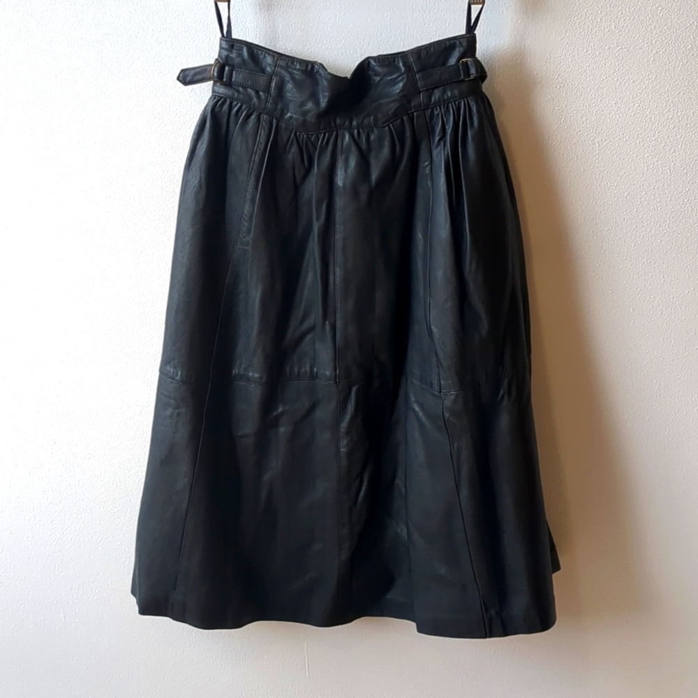Long Leather Skirt
